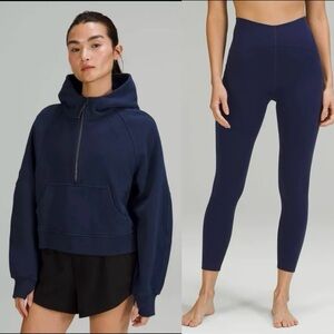 Lululemon Night Sea Set of 2/ Oversized Scuba Half-Zip and Instill